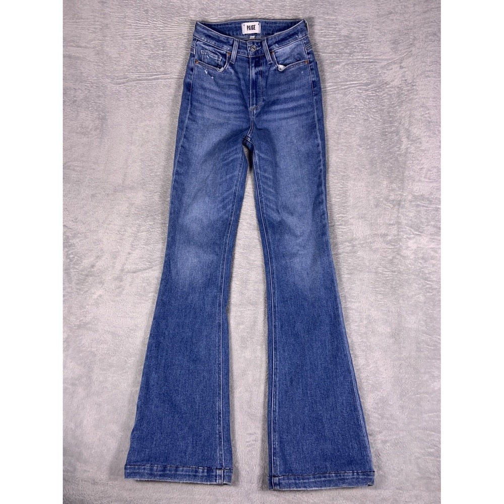 Paige Womens Iconic Bootcut Jeans Size 26 Medium Wash Stretch Denim 33 inseam